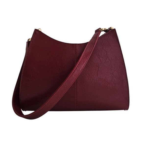 Liz Claiborne Handbags - Liz Claiborne Faux Leather Shoulder Bag | NWOT | Deep Red
